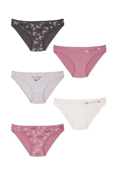 LC Waikiki LC WAİKİKİ DomiKids Pachet de 5 chiloți din bumbac pentru fete