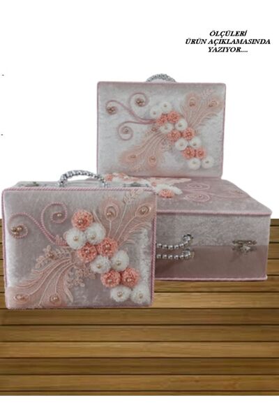 Sonem Çeyiz Çeyiz Sandığı Gelin Damat Bavul Çanta Sandık Hurç 3lü 0580