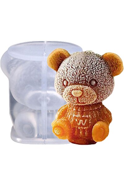 adin tasarım قالب إيبوكسي حجري معطر من السيليكون والصابون على شكل دب مقاس 5 ×...