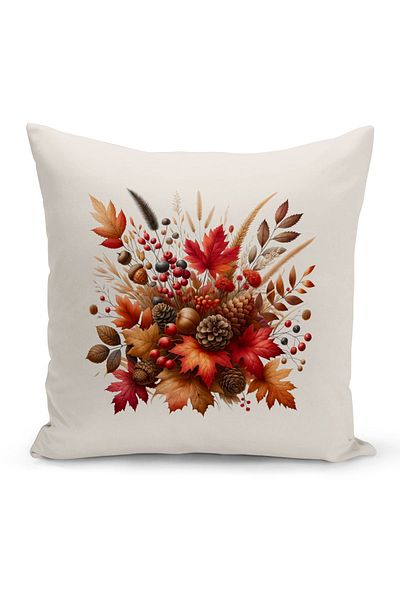 Bertille Home Autumn Series - Double Sided Digital Printed Throw Pillow Cover (Halloween Pity Cushion Cover)