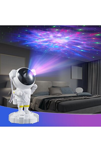 Genel Markalar Beyaz Astronot Projektör Masa Lambası, 23x11 cm, şık ve fonksiyonel tasarım