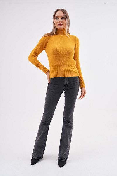 Butik Serdivan Pulover de damă cu barbă cu gât țesut - Tendință blândă, stil tricotat de sezon nou