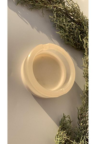 MISS GOLDEN White Neon Colored Highlighter Ashtray Hand - Pearlescent Round Blue Epoxy Gift