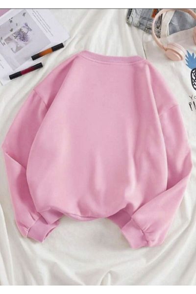 LA GULER Χειμερινό Unisex Oversize Φούτερ - Crew Neck, 3 Κλωστές Βαμβακερό, Fleece