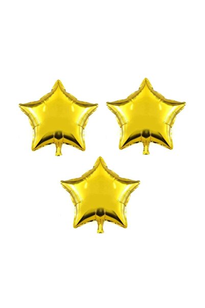 BEST PARTİ DOĞUM GÜNÜ PARTİ SÜSLERİ بالون ستار فويل 3 قطع ذهبي