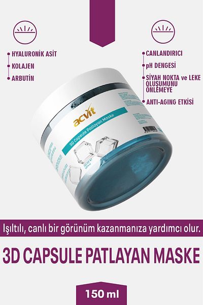 Acvit Skin Revitalizing, Deeply Moisturizing Exploding Skin Mask - 150 ml