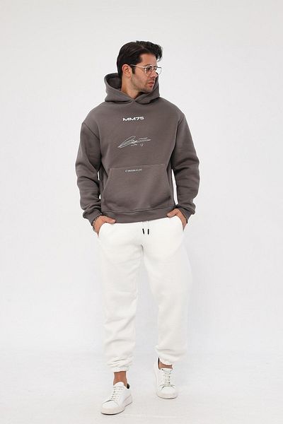 The Champ Clothing Φούτερ με κουκούλα Fleece Mm75 με στάμπα καπνιστό Oversize Hoodie
