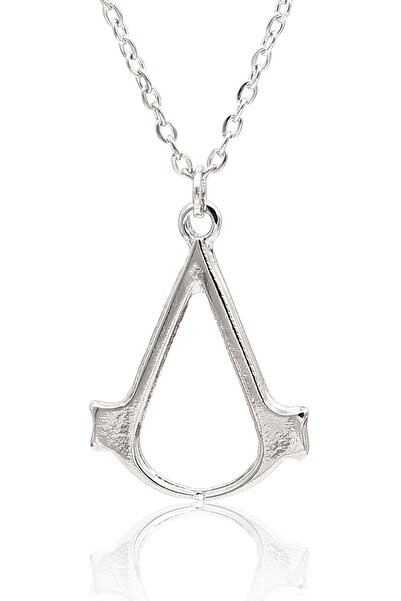 kolbi Assassin's Creed Necklace Gamer Necklace Silver Color Classic with Chain