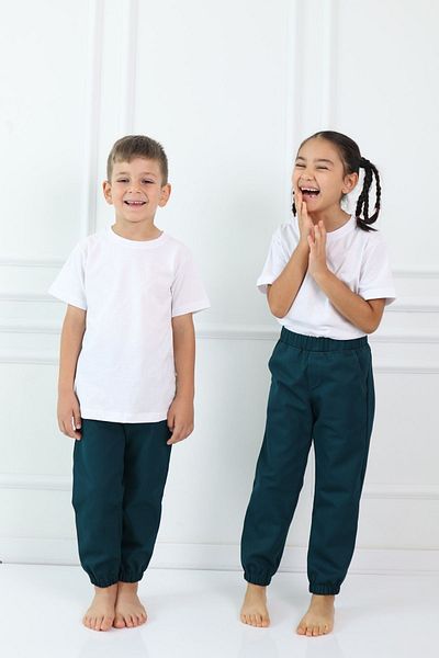 Cuckoo Cotton Gabardine Jogger Pants - Boys' Girls' School Pants with Elastic Waist
