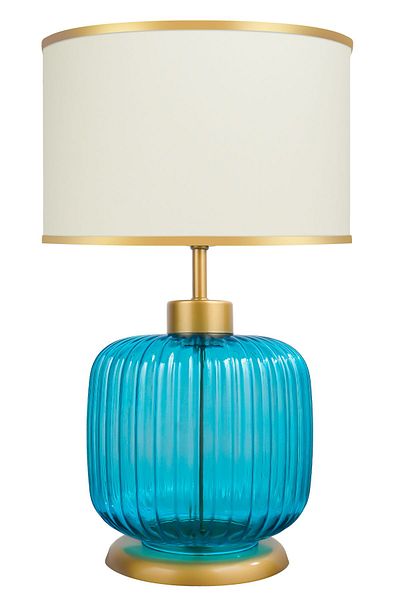 MINIMAL ETICARET VE BILGI TEKNOLOJILERI Intense Sapphire Blue Glass Lampshade