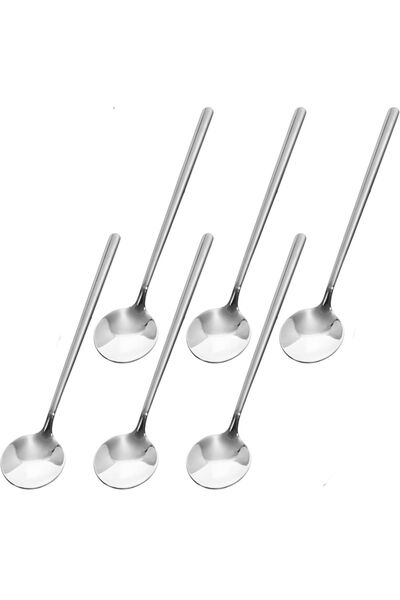 AHİR TİCARET 6 Paris Model Dessert and Ice Cream Spoons