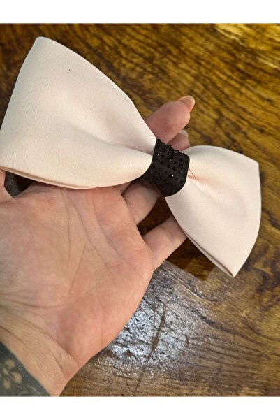 Gönülden Tasarım 18X8 CM prašnjavo roza mašna, šivena odjevna oprema