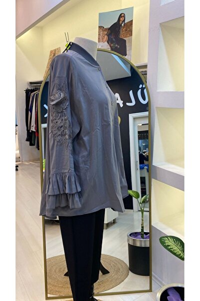 Invee Gray İnvee Lace Sleeve and Gupur Gomek 7020