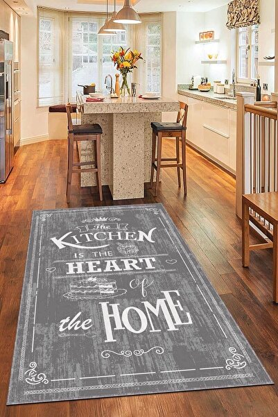 NeluxHome Kaymaz Tabanlı Makinede Yıkanabilir Dekoratif Retro Kitchen Mutfak ...
