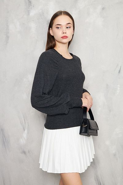 KİM Kİ O Women's - Low Princess Sleeves and Drawstring Blouse