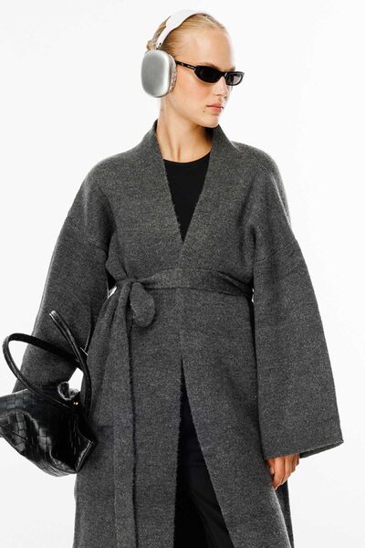 Hooopstore Smoke Colored Oversize Cardigan