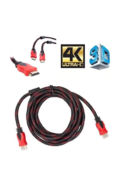 ANKTEK 10 Metre 1.4V Altın Uçlu Örgülü Hdmi Kablo Full HD 3D 4K 1080 TV Monitör PC   Aktarım