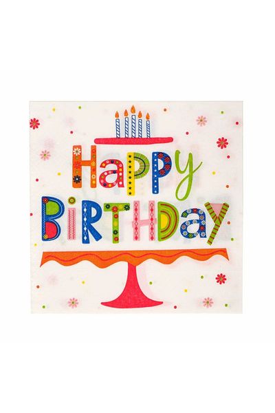 Kraft Happy Birthday Special Series 33X33 Paper Napkin - 20 Pieces