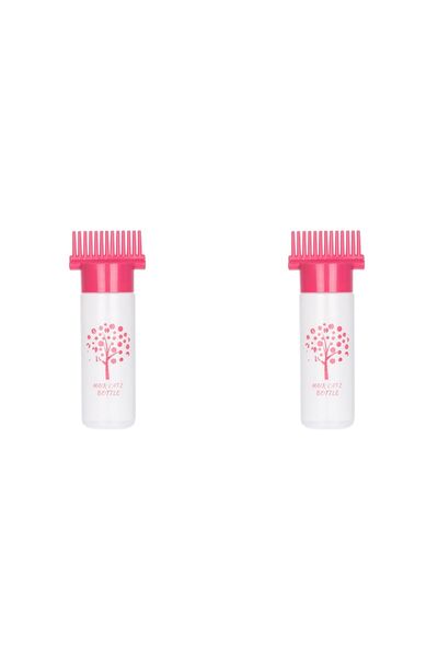 newnet 2 τεμάχια ροζ μπουκάλια βαφής μαλλιών με επαναγεμιζόμενο χτένισμα Μπου...