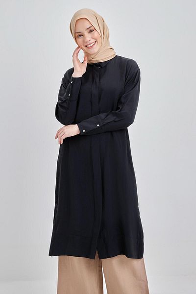 ALLDAY 24Ds51259Al0 Stone Buttoned Women's Shirt Tunic