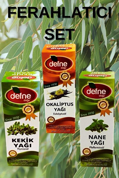 defne doğa Kekik Okaliptus Nane Yağı 3 X 20 ml Yağ
