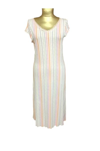 Blackspade Nightgown-5743-pink Striped