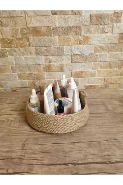 EGE ÖRGÜM Sepet Dekoratif Jüt Organizer Düzenleyici 20x6 cm