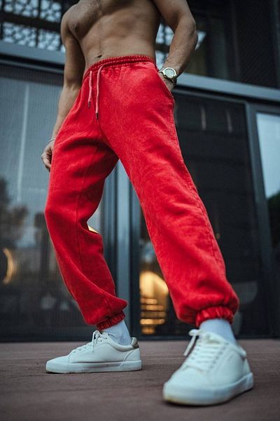 İLKCET MODA Oversize Washed Basic αθλητική φόρμα κάτω