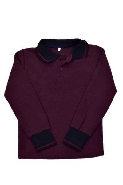 BAGLAN Polo Neck College Sweat Plum - BGL-ST03897