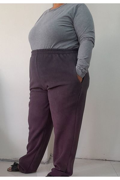 Mertcan Butik Anthracite (Dark Smoked) Fleece Sweatpants with Elastic Waist and Pockets