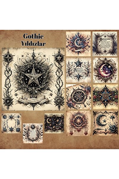 Pink Swan Craft Set de autocolante pentru albume de însemnări vintage Gothic ...