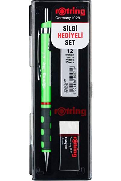 Rotring Okul Seti Versatil Min Silgi Hediyeli 0.7 Mm Fosforlu Yeşil Ro-kk07-07fy