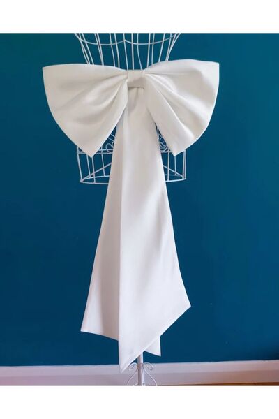 Qrsln Lilibeth Detachable Satin Wedding Dress Bow Evening Dress Bow