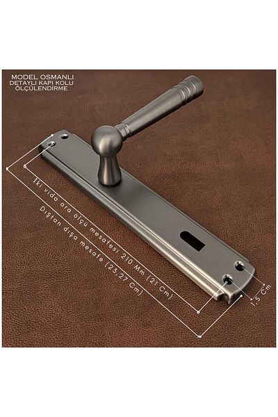 KOLDOOR Smoked Bravo Mirrored Ottoman Matte Scotch - Wc Bathroom Door Handle, Right Presses Inside