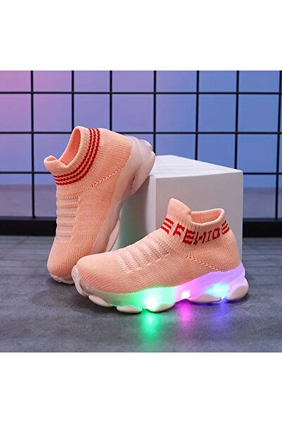 Yasee Bebek ve Küçük Çocuklar için ışıklı kaymaz su geçirmez ayakkabı iç ve d...