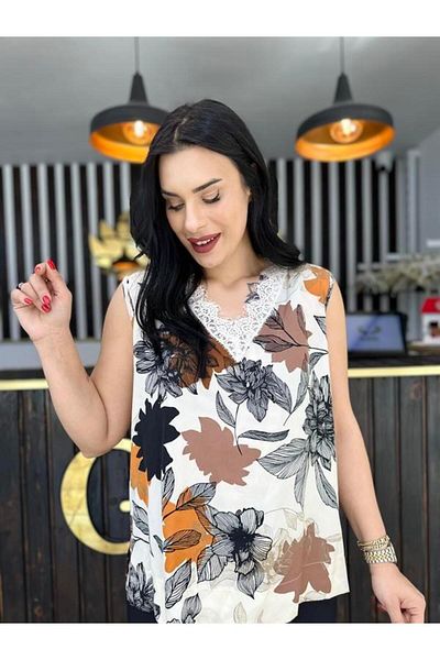 GÖKSEL Plus Size Satin Blouse - Relaxed Fit