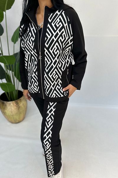 GÖKSEL Large Size Labyrinth Printed Design Set - Black