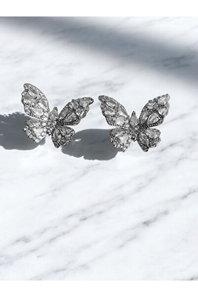 Marlenka Çelik Zirkon Taş Kelebek Kolye