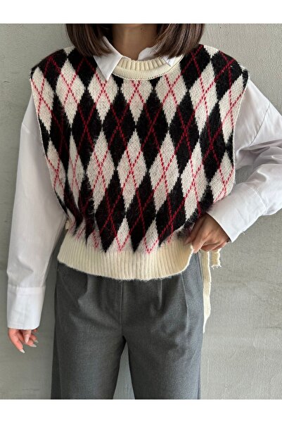 NATUFIAN STORE Жіночий светр з візерунком «баклава»