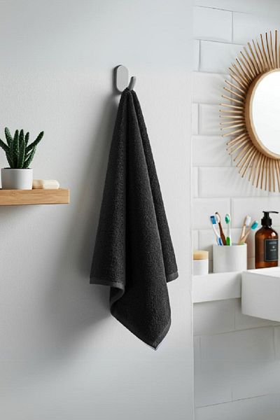 Seslim 50X90 Black Barber Towel - 100% Cotton Sports Hand
