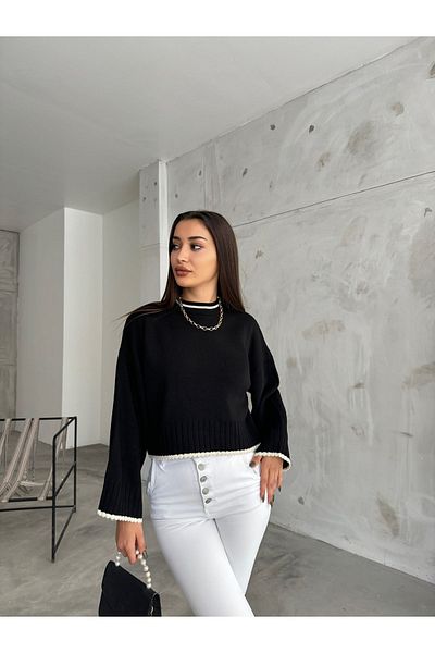 charm butik PULOVER DE BAZĂ CU TEXTURA MOALE DE FEMEIE