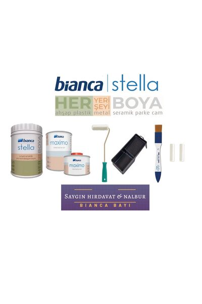 Bianca Stella Tezgah - Banyo - Zemin Boyama Seti 5-6 Metrekare - Siyah