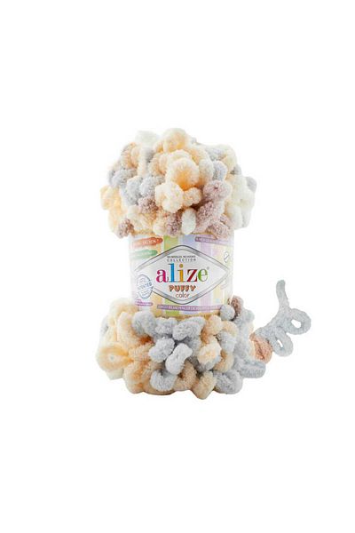 Alize Puffy Color 100gr Marbled Velvet Hand Knitting Thread Yarn Wool 6463