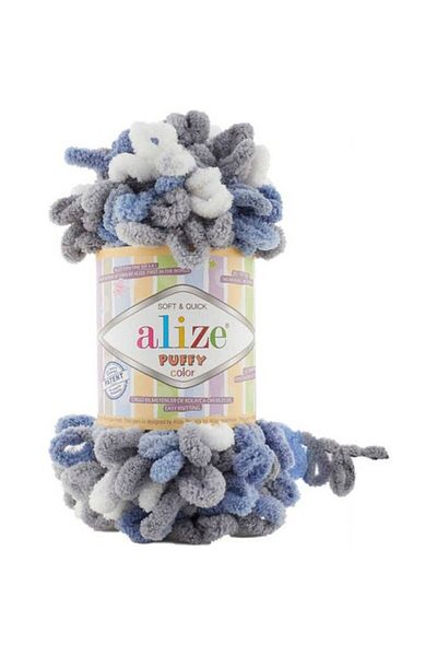 Alize 1 Τεμάχιο Πλεκτό Χειροποίητο Πλεκτό Puffy Color - Κλωστή κλωστής, Κωδικός χρώματος 6075