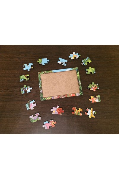 Fizello Animal Kingdom 2 - 16 Pieces Wooden Children's Puzzle Puzzle Baby Educational