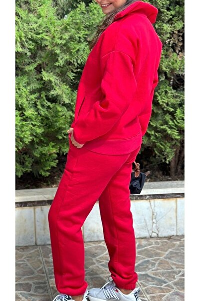 LaSorella Butik KADIN KIRMIZI EŞOFMAN TAKIMI