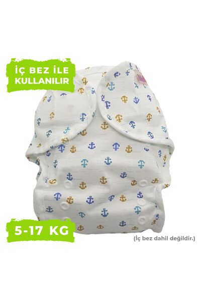 BabyNEO Elastik Tek Beden Sızdırmaz Bebek Bezi Külodu - Cover - Gemici