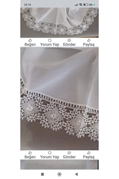 NUMİSTORE İğne oyası beyaz renk namaz örtüsü