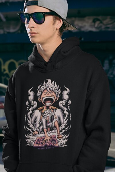 SEVBANO Unisex velika anime majica sa kapuljačom - Monkey D. Luffy Gear 5 sa ...