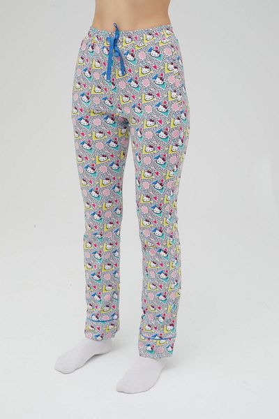 Hello Kitty 100% Cotton Licensed Women's Sweatpants - Wide Leg Pajama-Pants Roz-256/A